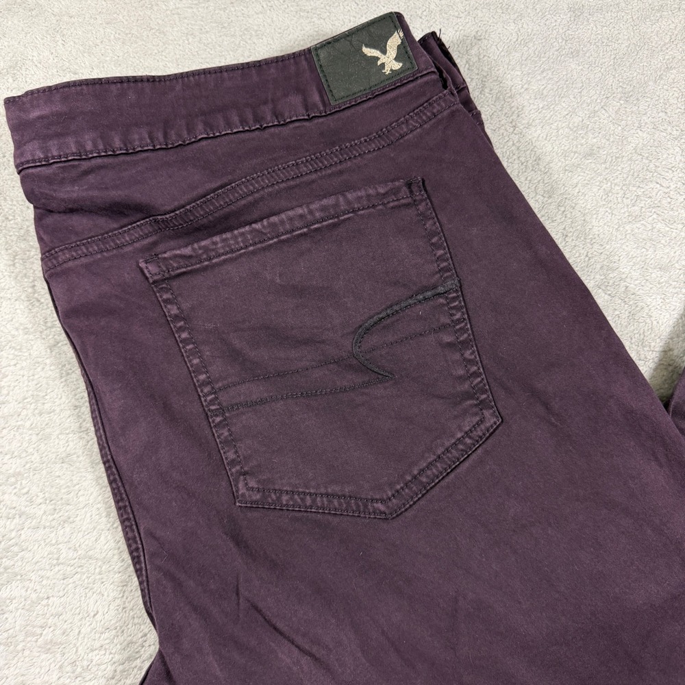 American Eagle Jeggings Womens 20 Short Purple Super Stretch Skinny Pants